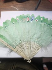 Antique Edwardian feather fan