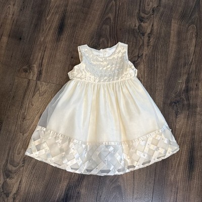 Cinderella Girl's Ivory Satin Party Dress 24 Months Wedding Bridal Excellent