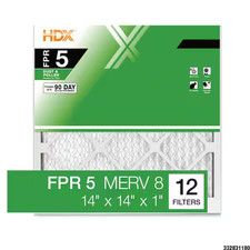 14 x 14 x 1 Standard Pleated Air Filter FPR 5, 12-Pack, Air Filters Replacement