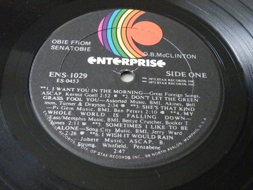 O.B. MCLINTON 'OBIE FROM SENATOBIE' LP US ENTERPRISE 1973 STEREO STAX - Picture 4 of 5