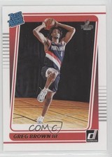 2021-22 Panini Donruss Rated Rookie Greg Brown III #245 0o6v