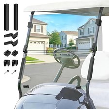Club Car Windshield, Golf Cart Windshield Compatible with Club Car Transparent