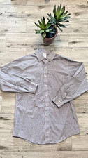 Brooks Brothers 346 Slim Fit Shirt Mens 16 2/3 Plaid Black Non Iron Cotton EUC