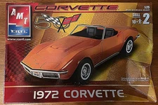 AMT 1972 Corvette No.31822 1/25 Scale Open Box Sealed Parts