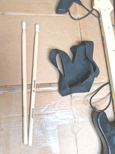 Playstation 3/Ps2 Complete Rock Band Bundle, Drum Set, 2 Guitars, Dongle, Tested - Picture 13 of 16