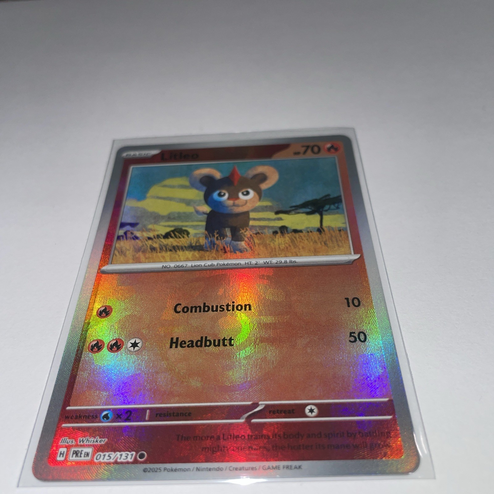 LITLEO MASTER BALL POKEMON HOLO PRISMATIC EVOLUTION NM 15/131