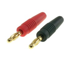 Image of Gold Plated 4mm Banana Plugs / Solid Nickel Silver Plated Sockets
