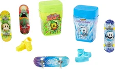 Hot Wheels Skate Flavor Containers Bundle With Fingerboards And Removable Shoes