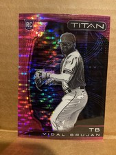 2022 Panini Chronicles Titan Pink Pulsar Prizm #8 Vidal Brujan RC Tampa Bay Rays