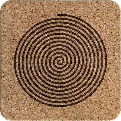 Quadratischer Korkuntersetzer/Topfständer ''Concentric Spiral'' (TR00031179)