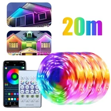 20M Smart Rainbow LED Permanent Outdoor Light USB Bluetooth APP Control Kit
