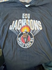 Vintage 1984 THE JACKSONS WORLD TOUR T-SHIRT Michael Jackson Women  s LARGE