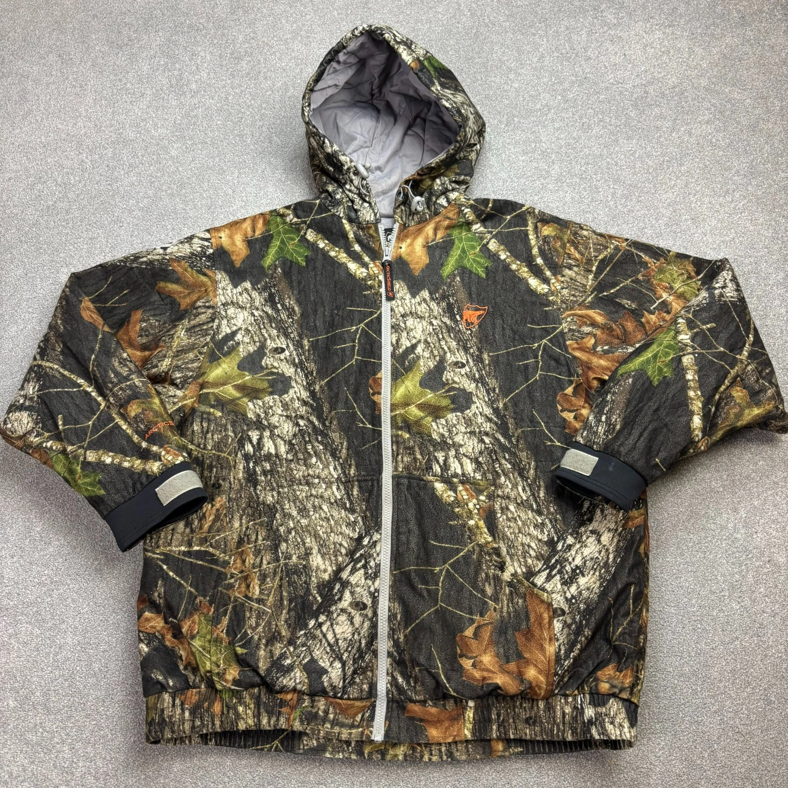 RealTree Jacket Adult Large Brown Workwear Camo Rain Hunting Hood Insulated Mens