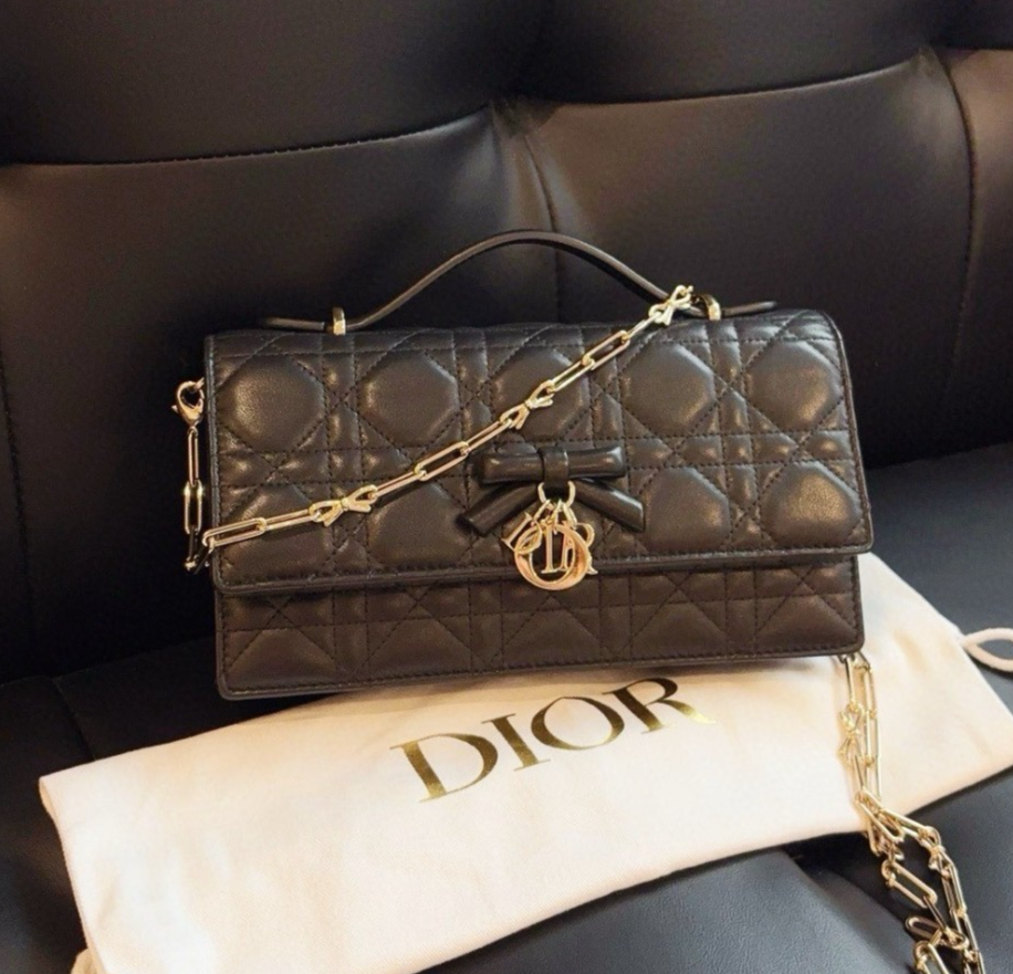 Christian Dior Miss Dior Woc Top Handle Bag Crossbody Bag Black