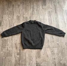 L.L.Bean Lambswool Crewneck Sweater Men's M Charcoal Gray 100 Wool