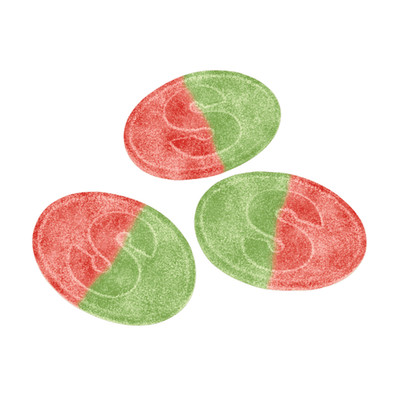 S-brand Sour Strawberry Gummy, 50 g Scoop, Swedish Candy