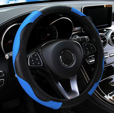 Pu Carbon Fiber Steering Wheel Cover 14.515in Anti-slip Grip - New Pu Carbon Fiber Steering Wheel Cover 14.515in Anti-slip Grip - New