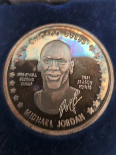 RARE NBA Michael Jordan Don't Foul Out 1 oz Silver Collector Coin .999 Bulls