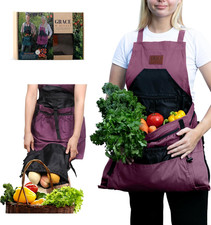 Gardening Apron with Pockets for Women  Men - Garden Apron 7 Pockets  Internal