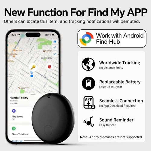 AirTag Smart Finder Mini GPS Apple Android Xiaomi Katze Tracker + halzband - 第 11/29 張圖片