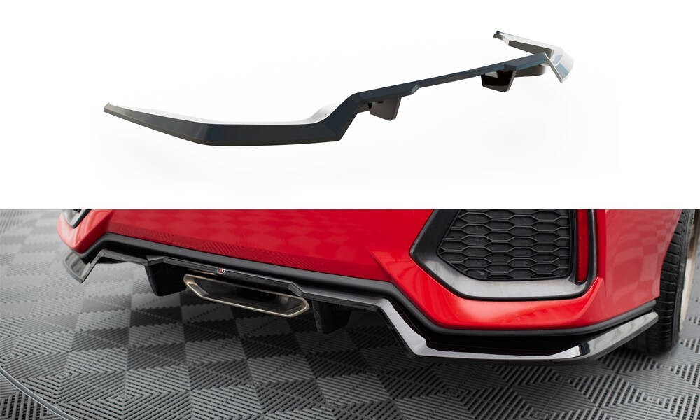 Splitter arrière pour Honda Civic SI Mk10 avec barre centrale pour plus d'appui