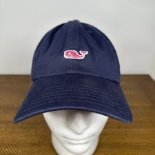Vineyard Vines Hat Mens Navy Blue Whale Logo Baseball Cap Strapback Cotton