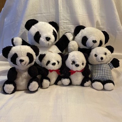 Stofftier Pandafamilie Konvolut 6 einfach zum lieb haben Schon Waschgang 30° ￼