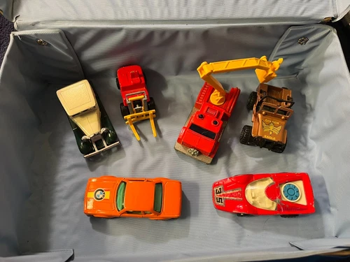 Lesney Matchbox Die‑Cast Car Lot (6) + Matchbox Collector Case 1970s-1980s