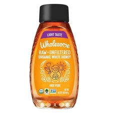 Wholesome Sweeteners Inc Organic Raw Unfiltered White Honey, 16 Ounce