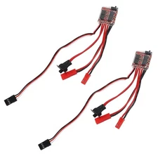 2 PCS 20A Brushed ESC Electronic Speed Controller with Brake for 1/18 RC Car
