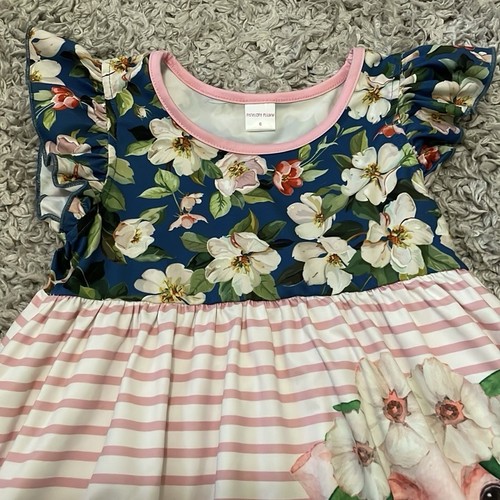 Penelope Plumm Floral Pig Dress, Size 6 - Picture 2 of 7