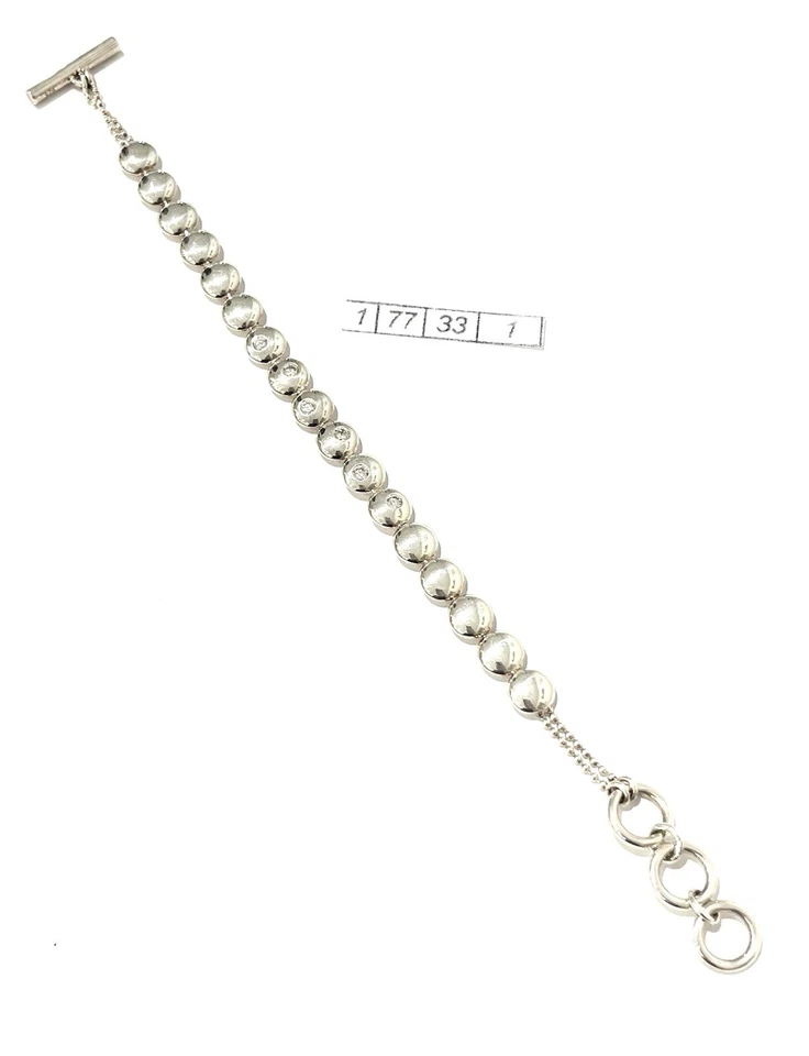 925/-ESPRIT Silber Armband, simulierte Diamanten, 20 cm lang, 8 mm breit. - Bild 2 von 2