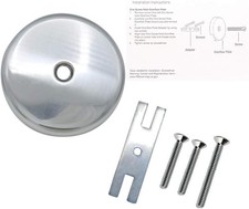 Single Hole Bathtub Drain Overflow Plate/Tub Overflow Drain Ccover with Three