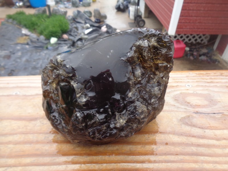 Glass Rock Slag Clear Gold Rocks 3.12 lbs 95E Landscaping Aquarium
