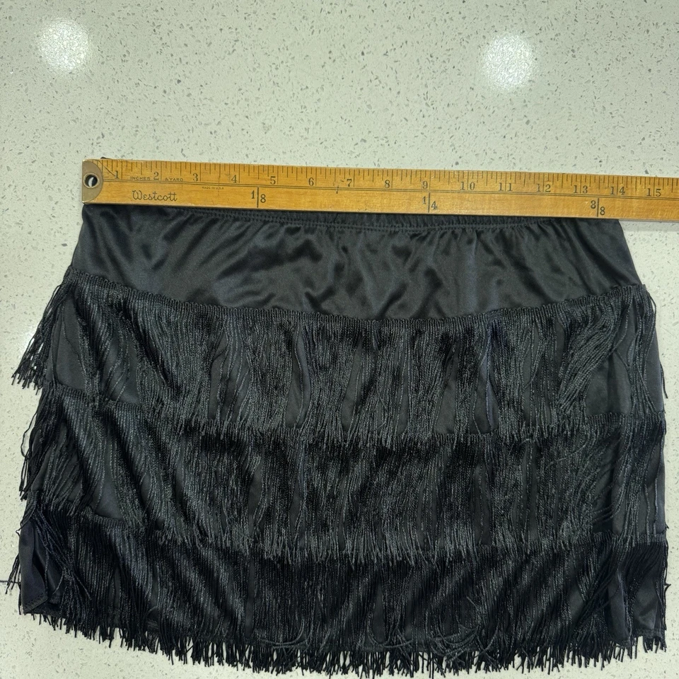 Dreamgirl черный бахрома юбка кокетливый Flapper прихоти Fairygrunge косплей L - Изображение 3 из 4