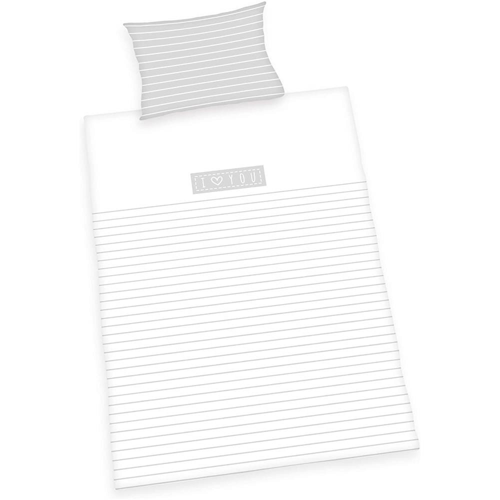 Биотуалет Я люблю тебя для новорожденных 40x60100x135 см Baumwolle wei Bettbezug 5890₽