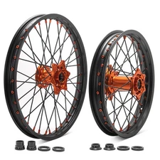 21'' 18'' Complete Wheels Set Orange Hub Rim 125-540 SX EXC SXF For HUSABERG 03+