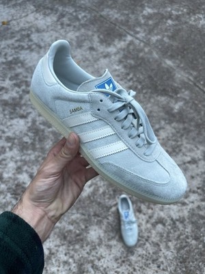 WORN ONCE Adidas Originals Samba OG WONDER SILVER/CHAL/OFF WHITE) Mens 9.5