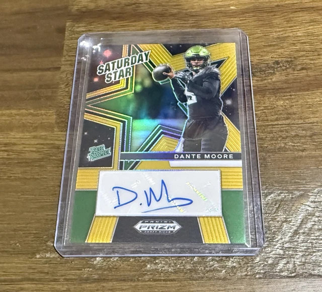 DANTE MOORE 2025 Panini Prizm Draft Picks TRUE GOLD /10 Saturday Star AUTO Ducks