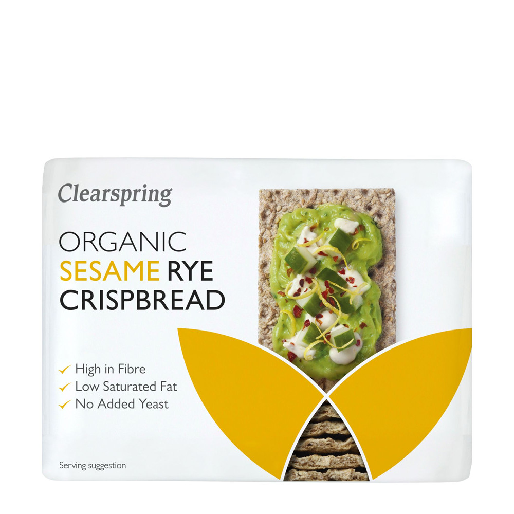 Clearspring Organic Sesame Rye Crispbread 200g Wholegrain Vegan