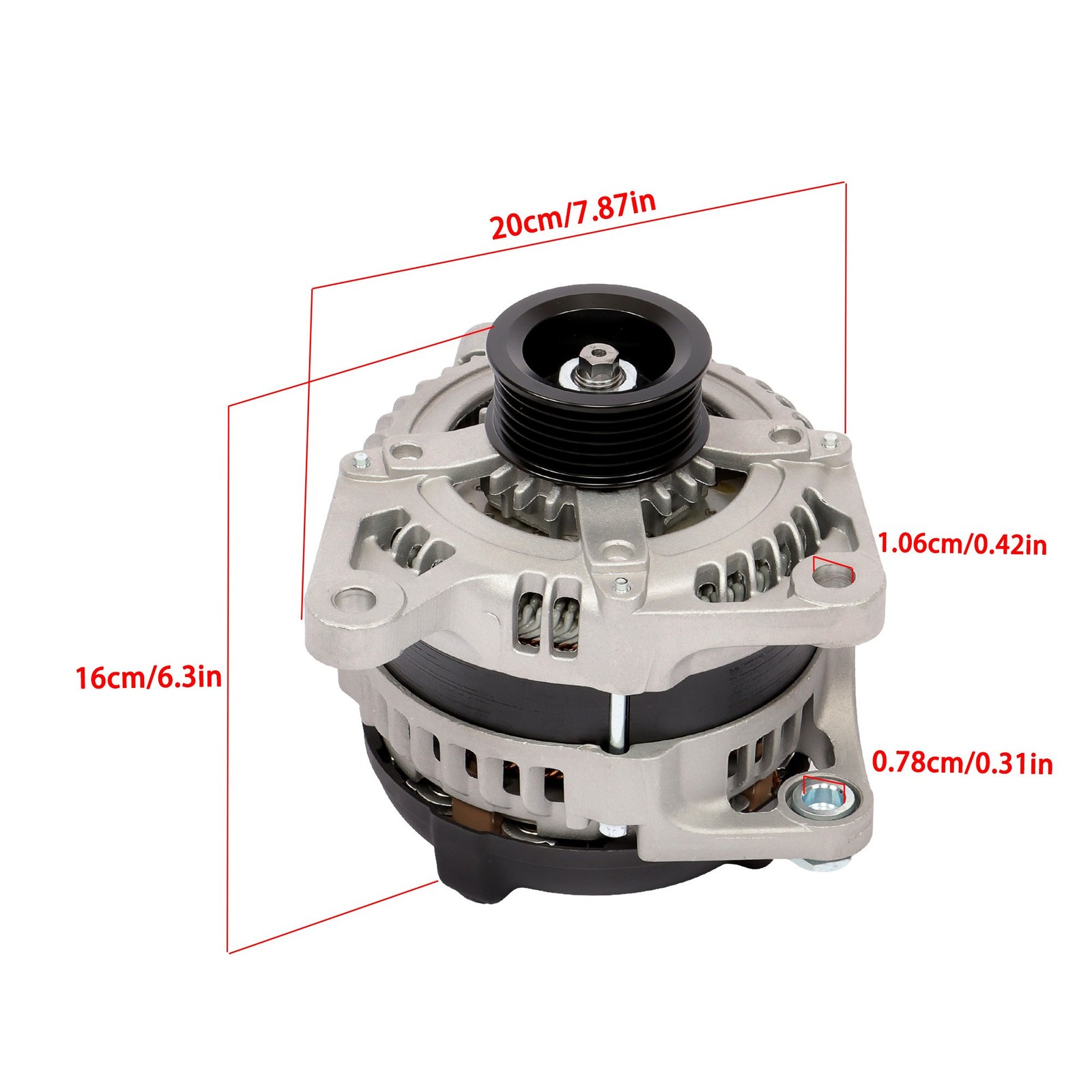 For Dodge Chrysler Jeep Wrangler 2008-11 New 11294  Alternator 3.8L 140A 12V CW thumbnail 2