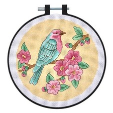 Counted Cross Stitch Kit  Plaid/Bucilla - Calming Bird w/6" Hoop 49223E