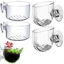 4Pcs Aquarium Plant Planter, Acrylic Fish Tank Plants Holder, Aquarium Decora...