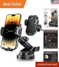 360-Degree Adjustable Car Phone Holder for iPhone  Android - Easy Installation