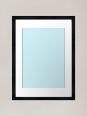 Pastell eisblau schlank und luftig Li gerahmtes Wandbild Poster Leinwanddruck Bild