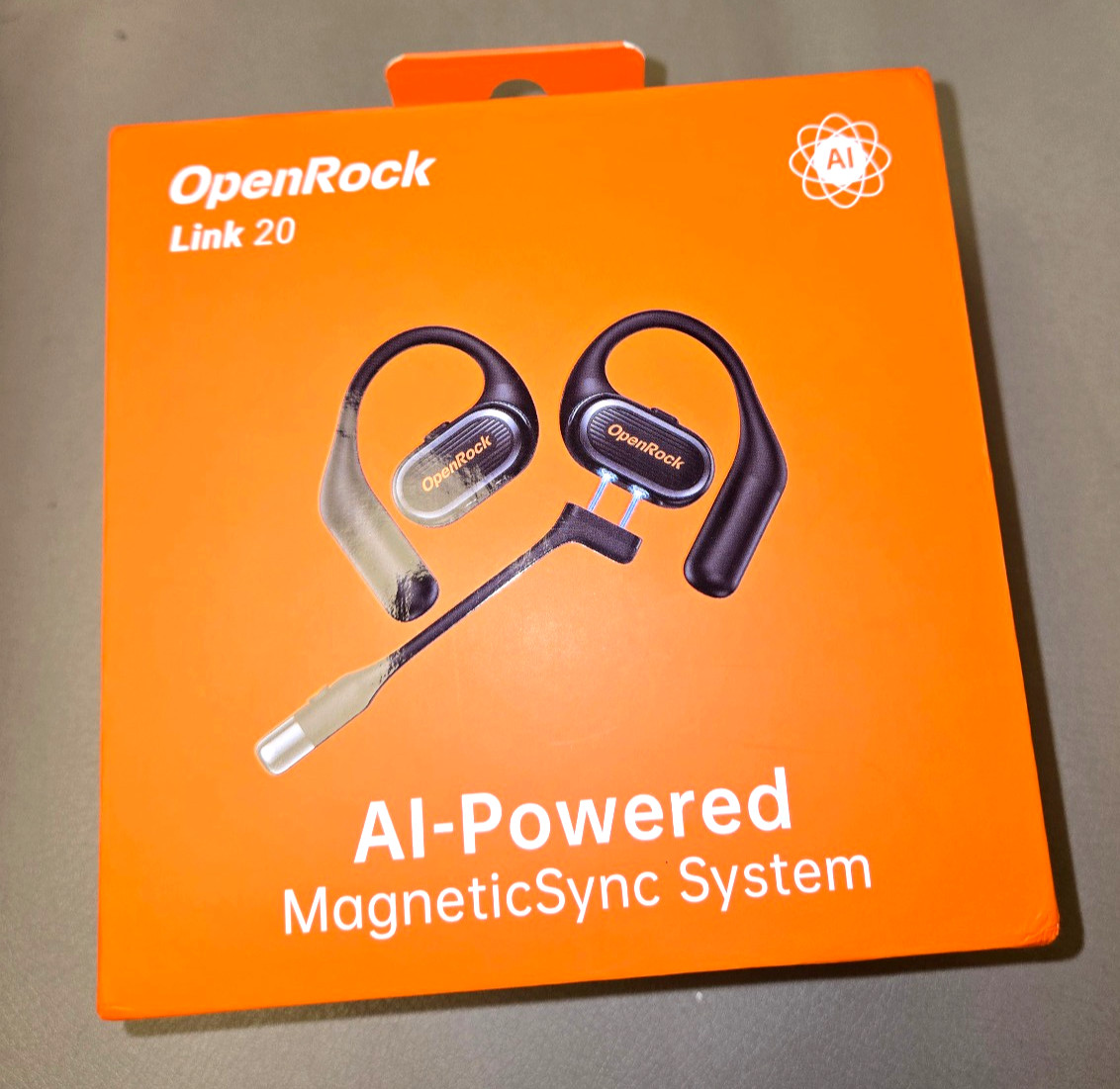 OpenRock Link 20Open-Ear Earbuds with Detachable Magnetic Mic