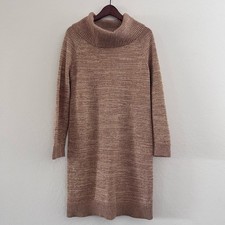 Lands' End Women's Cozy Cowl Neck Sweater Dress Size Small