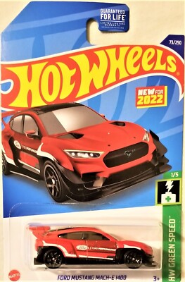 Hot Wheels - 2022 HW Green Speed 1/5 Ford Mustang Mach-E 1400 73/250 (BBHCX38)