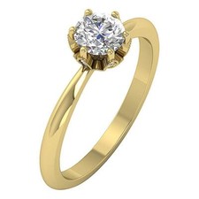 Solitaire Engagement Ring I1 G 0.95 Ct Natural Diamond 14K Yellow Gold Prong Set