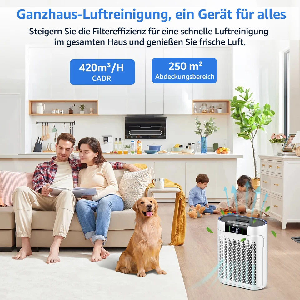 Luftreiniger Raumluftreiniger Air Purifier HEPA H13 Luftfilter AktivFilter - Bild 4 von 4